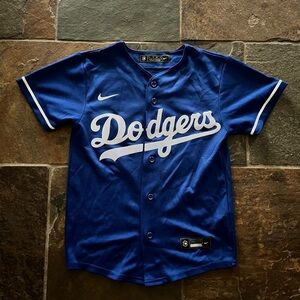 Kids Blue Mookie Betts Dodgers Baseball Jersey